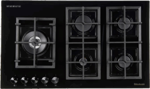 Goldline 90cm Black Gas Cooktop With 5 Burners<br><span>GLAGCC9053L-D</span>