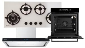 Goldline SAB4GLW + 90cm SS Canopy + 15 Function Oven