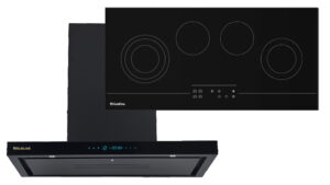 Goldline Electric 90cm + 90cm Black Canopy