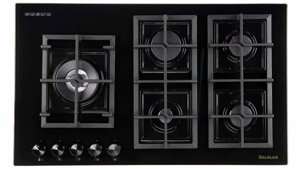 Goldline 5 Burner BL + 90cm Canopy Black - Image 3