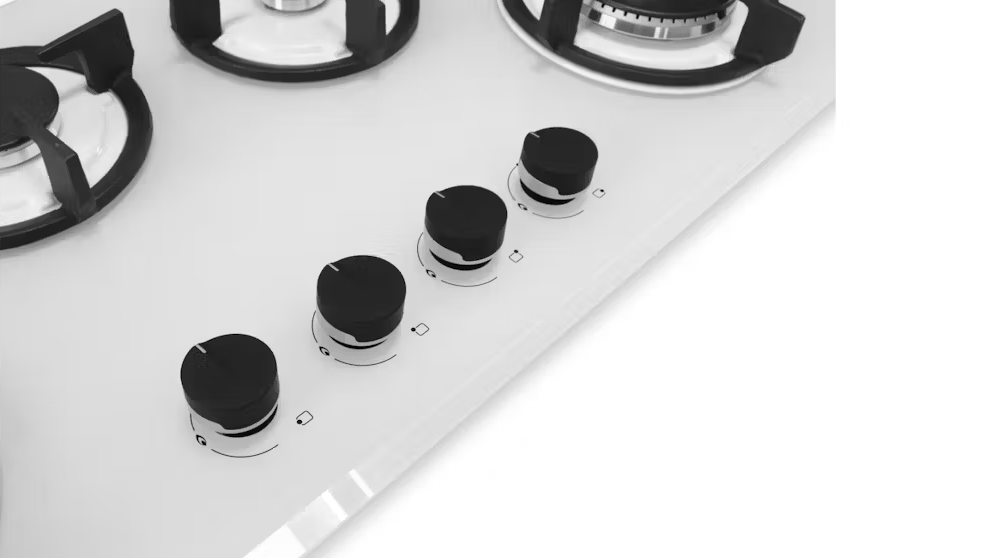 Goldline 90cm White Narrow Gas Cooktop SAB4 Series With 4 Burners<br><span>SAB4GLW</span> - Image 3