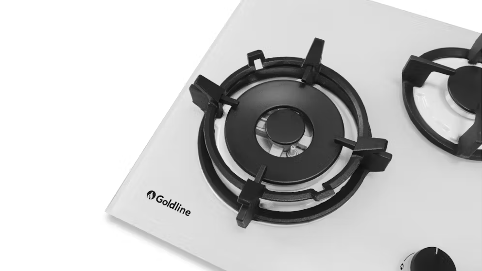 Goldline 90cm White Narrow Gas Cooktop SAB4 Series With 4 Burners<br><span>SAB4GLW</span> - Image 4