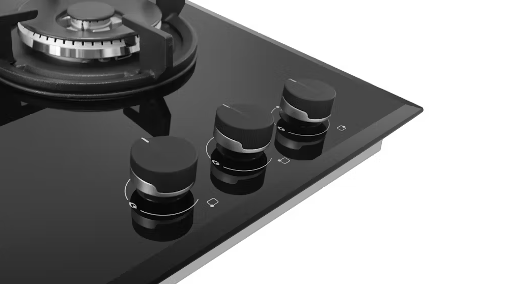 Goldline 60cm Black Gas Cooktop SAB Series With 3 Burners<br><span>SAB603S</span> - Image 2